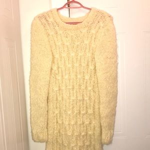 Handmade knit white sweater dress size medium ⚪️